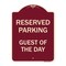 Signmission Designer Series Sign Guest of Day, Burgundy Heavy-Gauge Aluminum Sign, 24" x 18", BU-1824-23931 A-DES-BU-1824-23931 - alternate 1